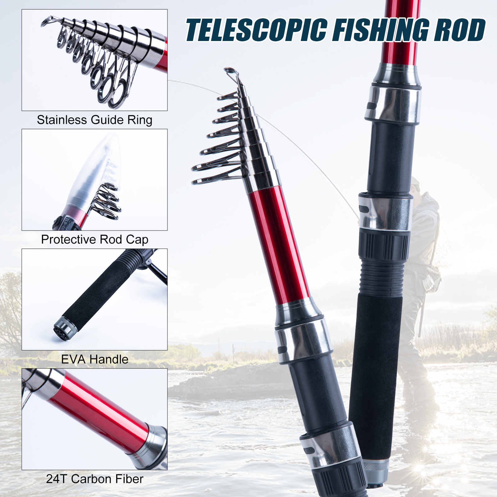 Goture Telescopic Fishing Rod  - Fishing Rod Combo recension och pris