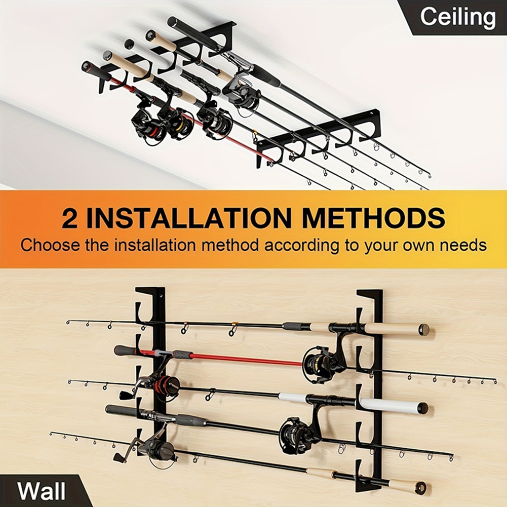 B48B-Wall/Ceiling Mount Fishin - Fishing Rod Rack recension och pris