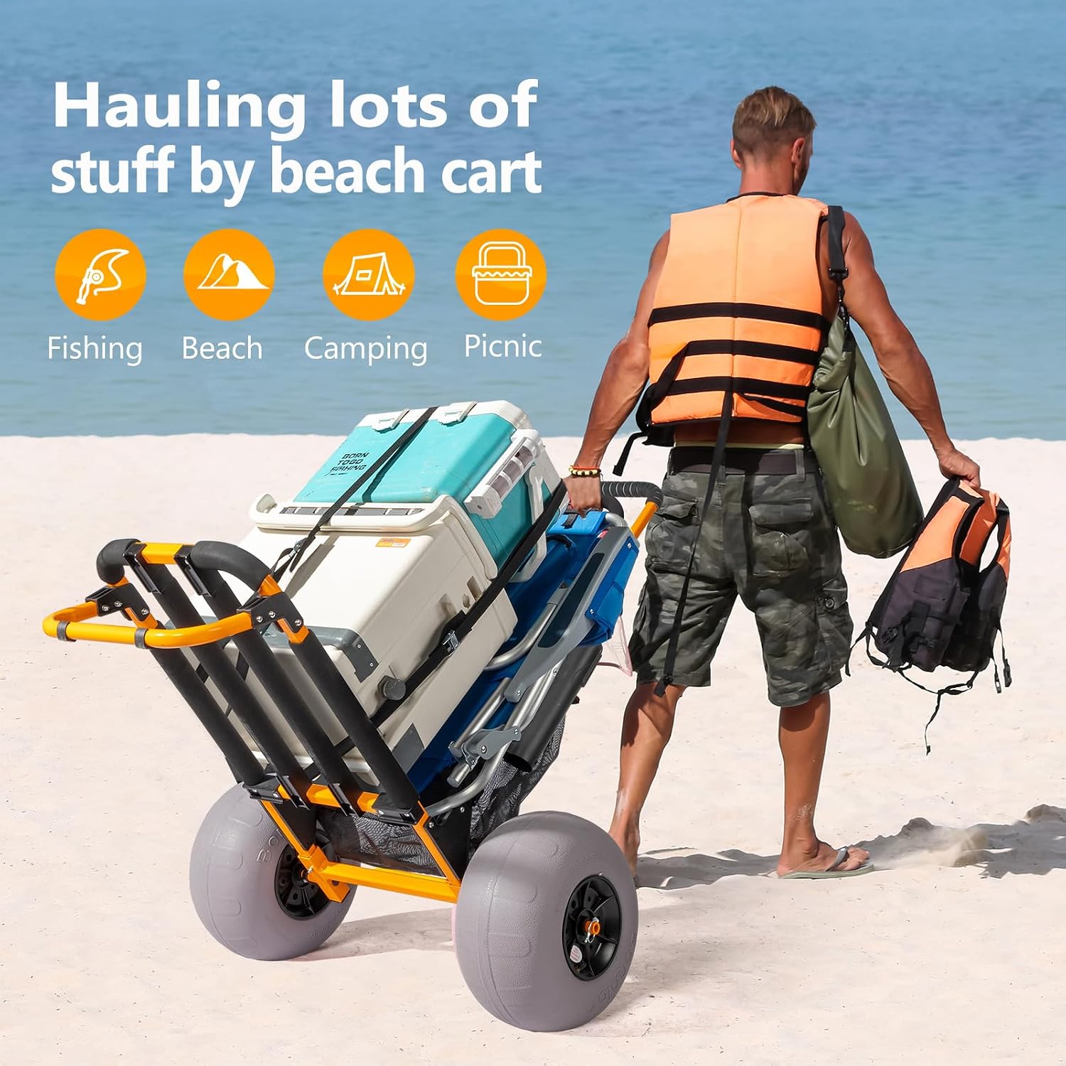 Bonnlo Beach Fishing Cart, Bea - Fishing Rod Holder recension och pris