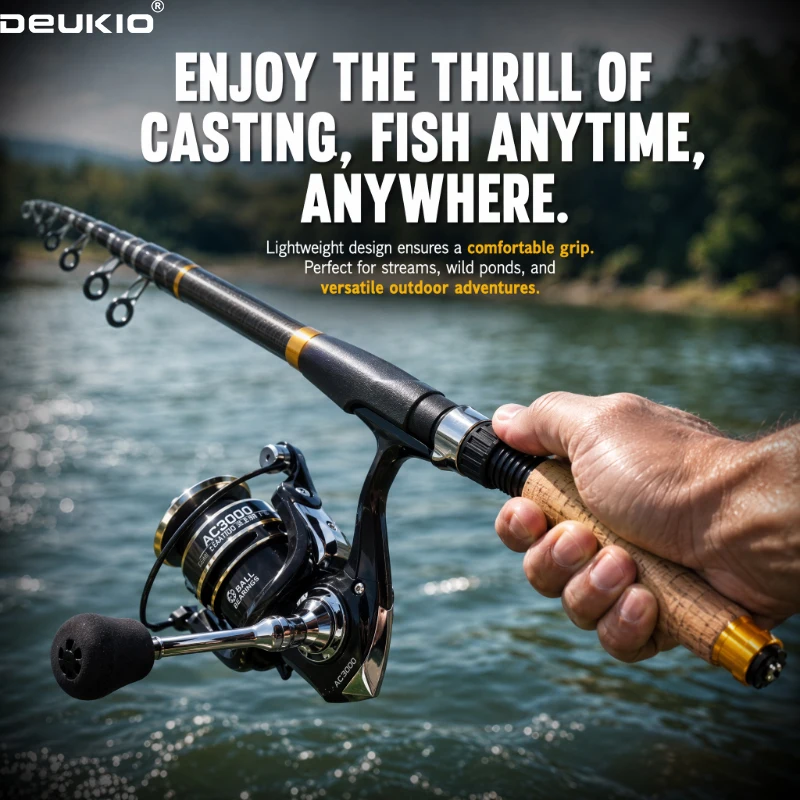 DEUKIO Spinning Fishing Pole S - Fishing Rod Spinning recension och pris