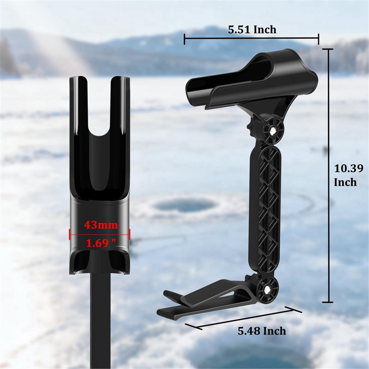 POPULAR-2pcs Adjustable Bucket - Fishing Rod Ice recension och pris
