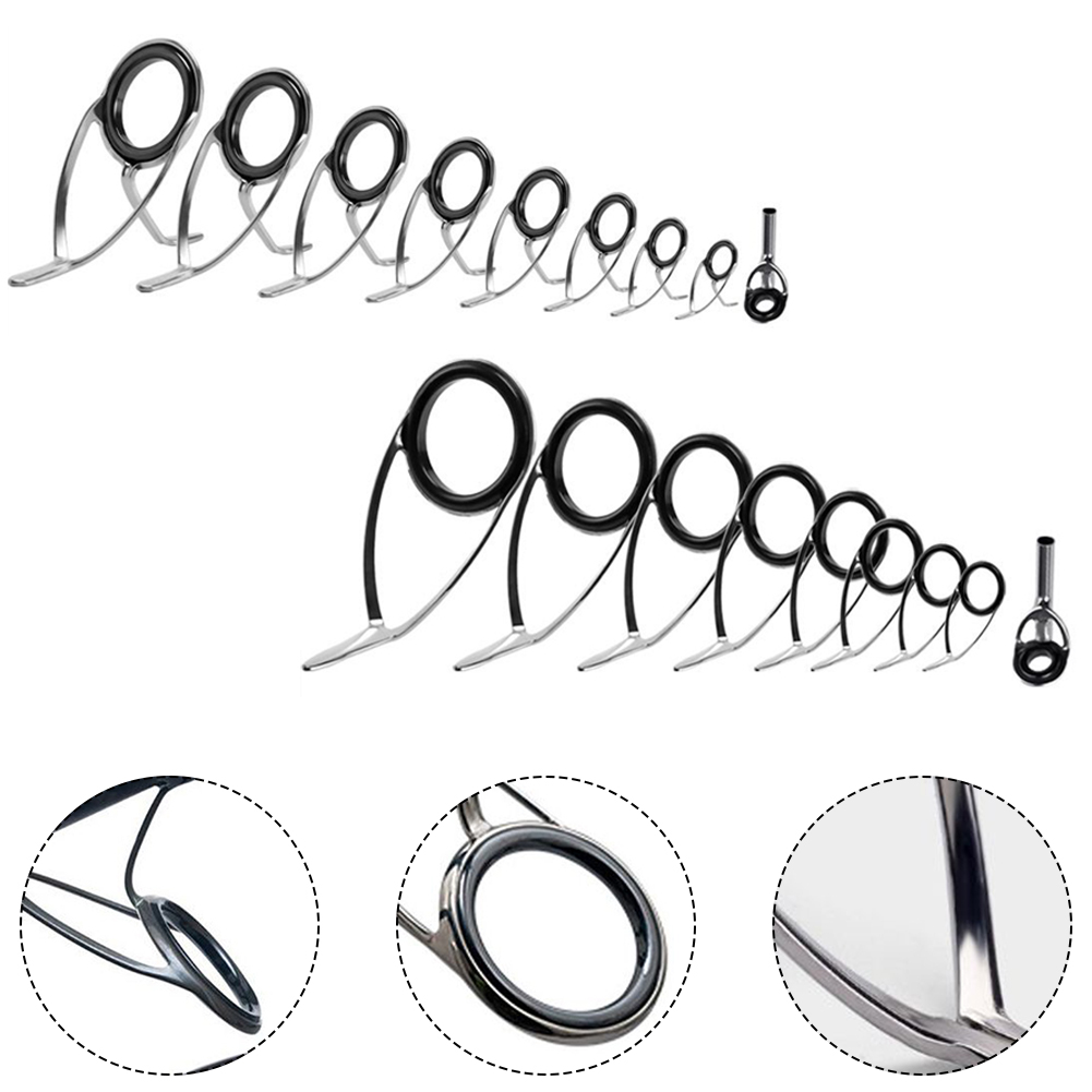 9 Pcs Fishing Rod  Guide Ceram - Fishing Rod Tip Replacement recension och pris